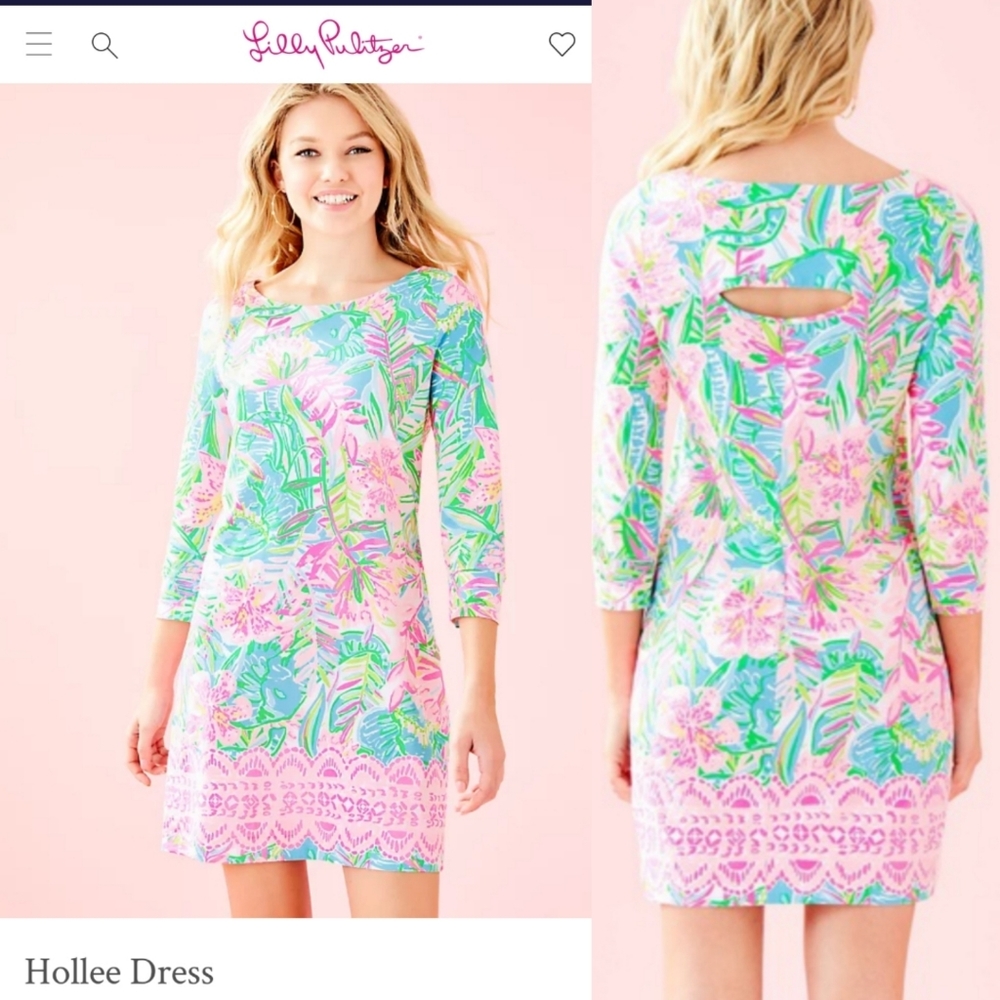 Medium Hollee Lilly Pulitzer Dress Blue Pink Green